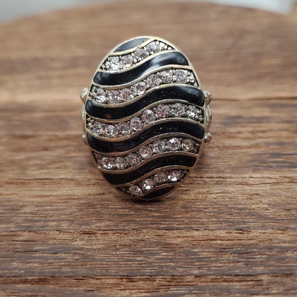 Zebra disco‎ crystal stretch ring R334